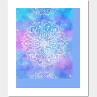 Galaxy mandala pastel Posters and Art